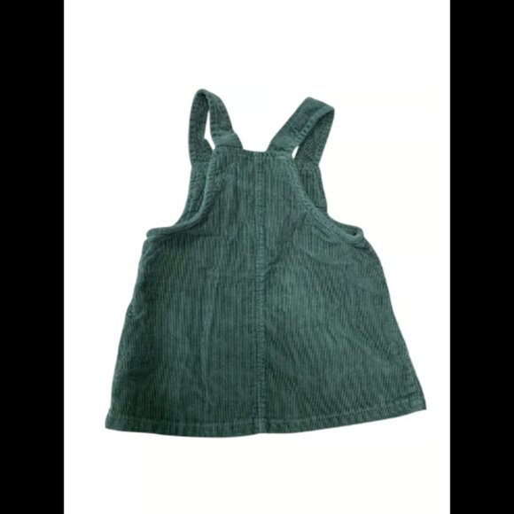 Old Navy baby girl hunter green corduroy overalls skirt size 3-6 months - Picture 3 of 3